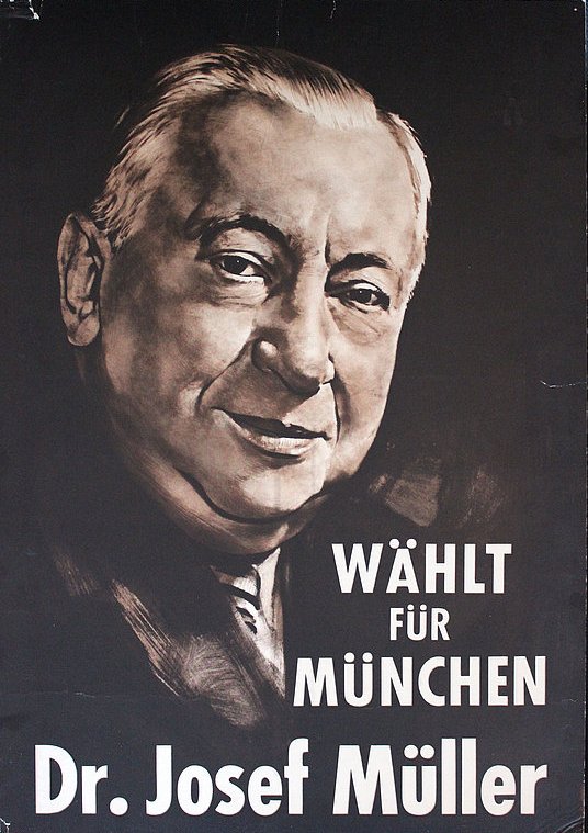 Plakat zur Oberbürgermeisterwahl 1960 in München