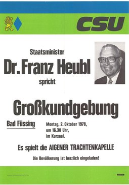 Plakat zur Landtagswahl 1978