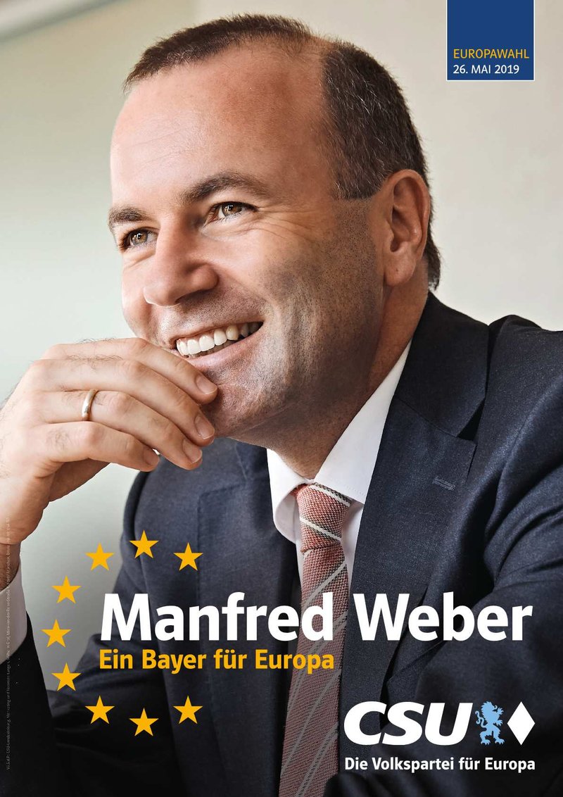 Manfred Weber (Plakat zur Europawahl 2019)