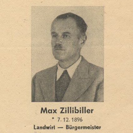 Max Zillibiller auf einem Flugblatt zur Landtagswahl 1946