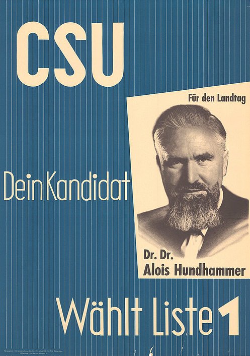 Plakat zur Landtagswahl 1958
