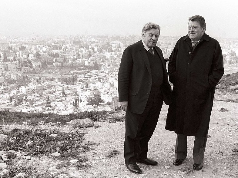 Franz Josef Strauß mit Teddy Kollek in Jerusalem