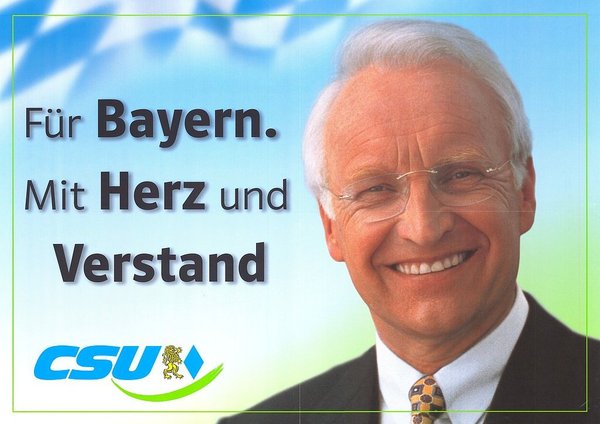 "Für Bayern mit Herz und Verstand" Plakat zur Landtagswahl 1998