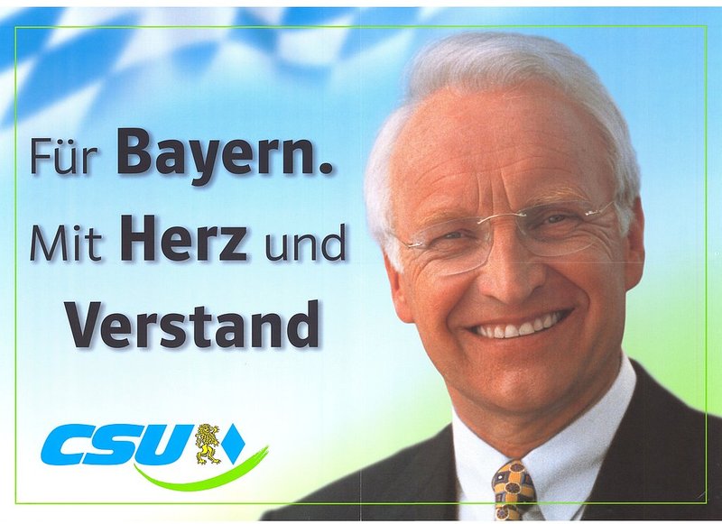 "Für Bayern mit Herz und Verstand" Plakat zur Landtagswahl 1998