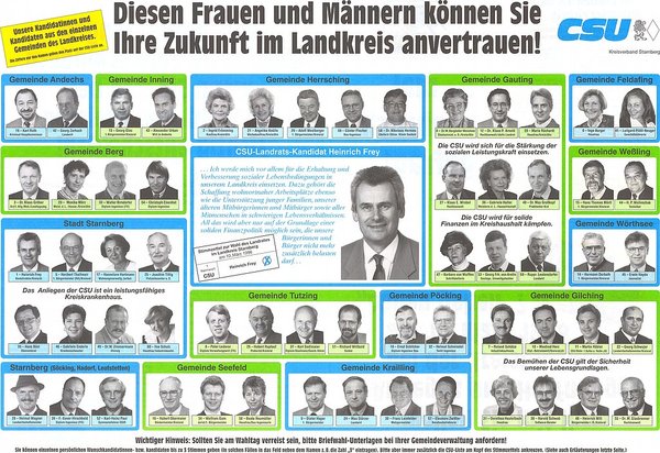 Plakat zur Kommunalwahl im Landkreis Starnberg
