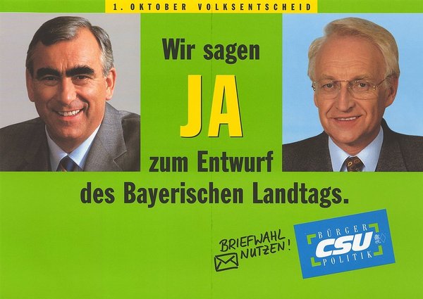 Plakat zum Volksentscheid 1995