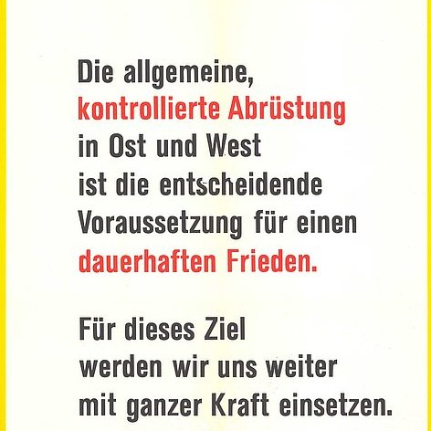 Plakat der CDU zur Bundestagswahl 1961