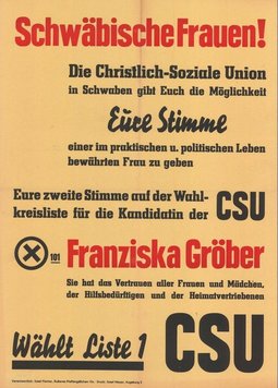 Plakat für die Landtagswahl 1950