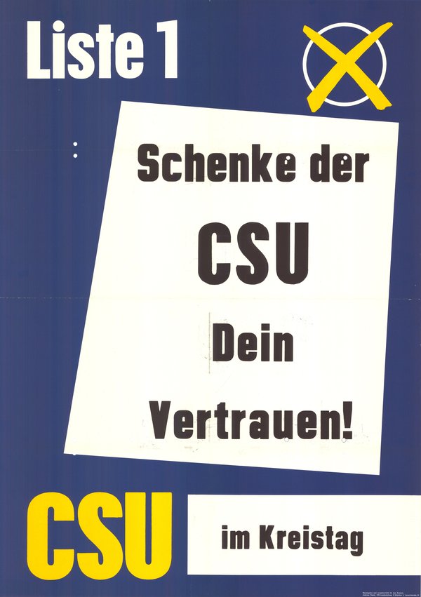Plakat zur Kommunalwahl 1966