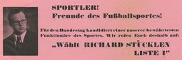 Richard Stücklen auf einem Flugblatt  für die Bundestagswahl 1949