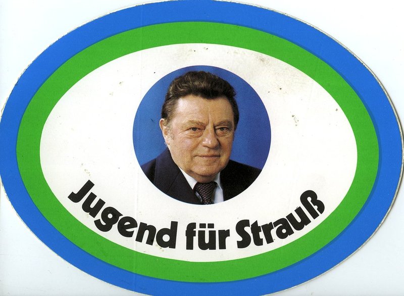 Aufkleber "Jugend für Strauß" Bundestagswahl 2005