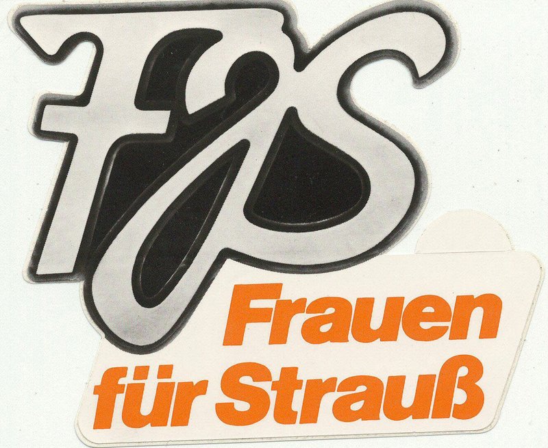 Aufkleber "FJS-Frauen für Strauß" Bundestagswahl 2005