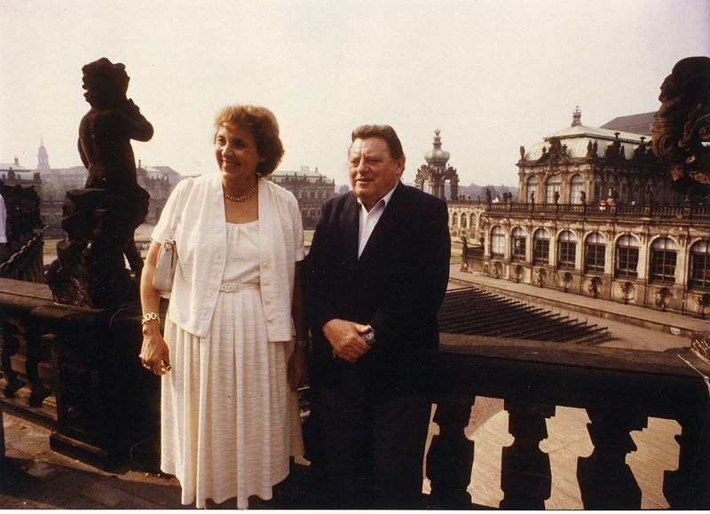 Franz Josef Strauß und seine Frau Marianne besuchen 1983 Dresden