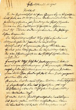 Protokoll der Gründung des CSU-KV Hilpoltstein(erste Seite) am 25. Nov. 1945 