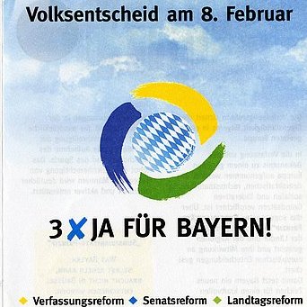Flyer der CSU für die Volksentscheide 1998