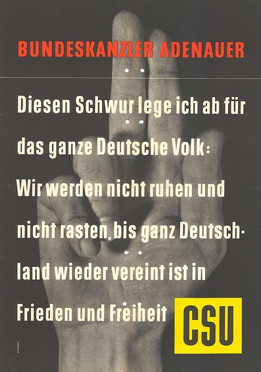 Plakat zur Bundestagswahl 1953