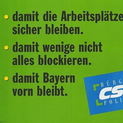 Plakat zum Volksentscheid 1995
