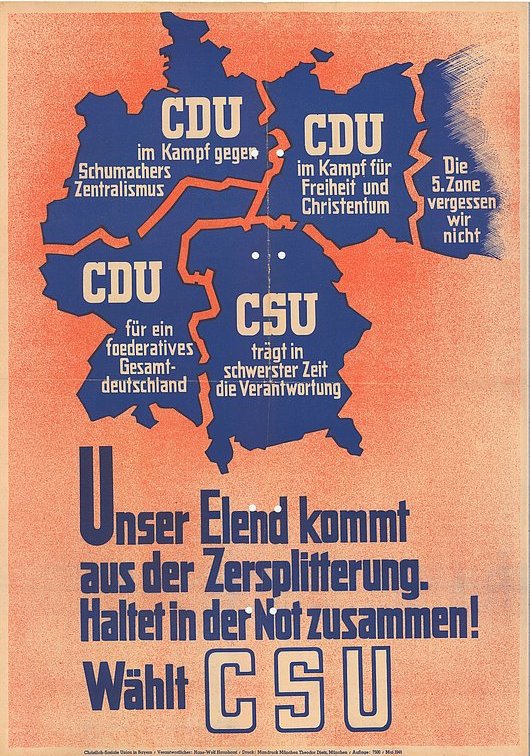 Plakat zu den Stadtratswahlen im Mai 1948