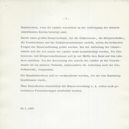 Pressemitteilung der CSU zur Finanzreform, Seite 2 (28. Januar 1969)