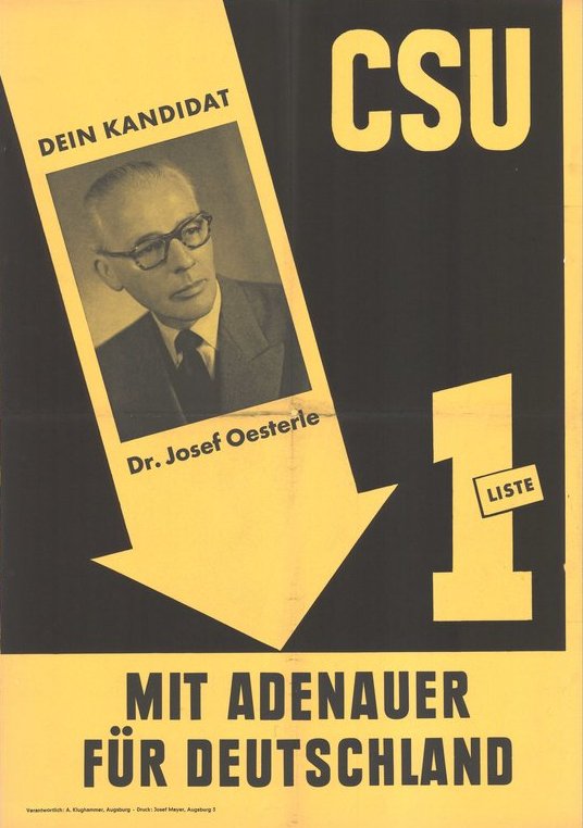 Josef Oesterle (Wahlplakat für die Bundestagswahl 1957)