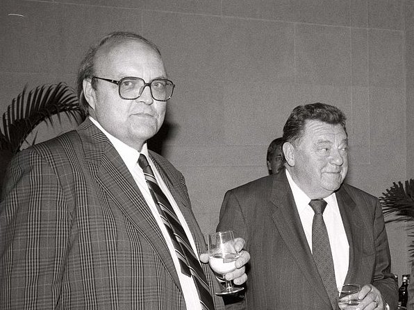Mit Franz Josef Strauß in Washington 1988