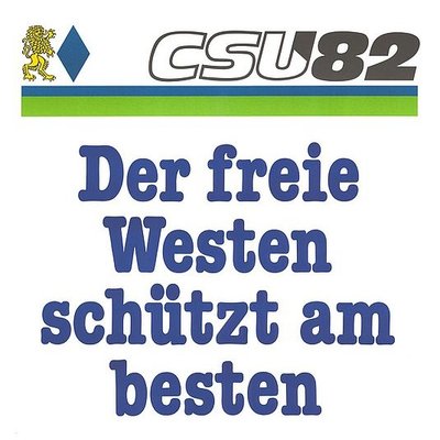 Plakat zur Landtagswahl 1982