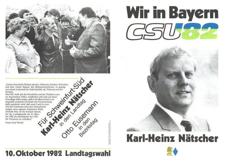 Karl-Heinz Nätscher (Wahlprospekt für die Landtagswahl 1982)