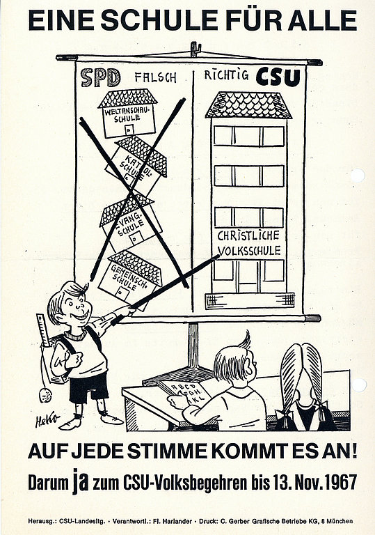 Flugblatt zum Volksbegehren 1967
