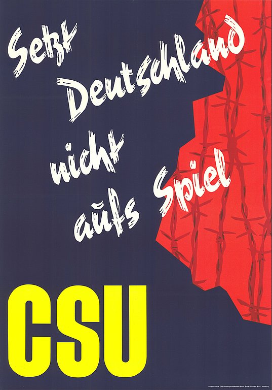 Plakat zur Bundestagswahl 1961