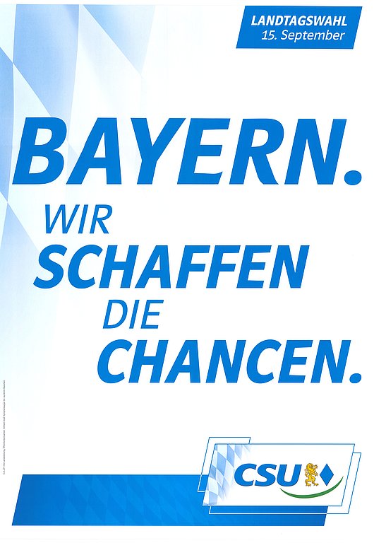 Plakat zur Landtagswahl 2013