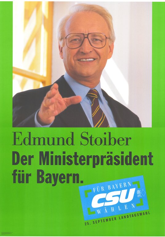 Edmund Stoiber - Plakat für die Landtagswahl 1994