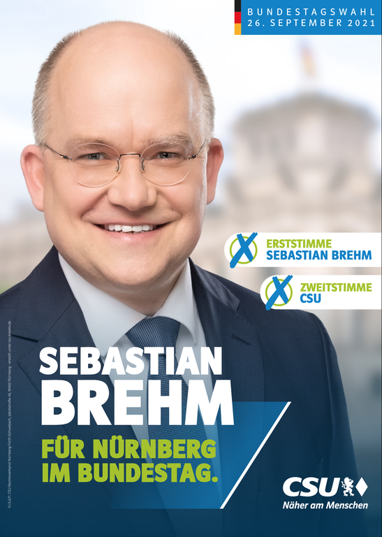 Sebastian Brehm (Plakat zur Bundestagswahl 2021)