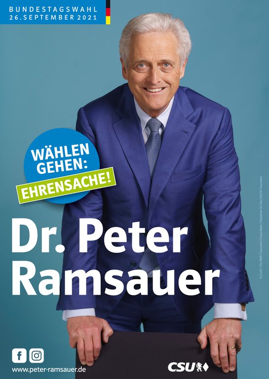 Peter Ramsauer (Plakat für die Bundestagswahl 2021)